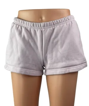 Aritzia Sweatfleece Women's Purple Lilac Boyfriend Fit Lounge Mini Shorts Size S thumbnail 1