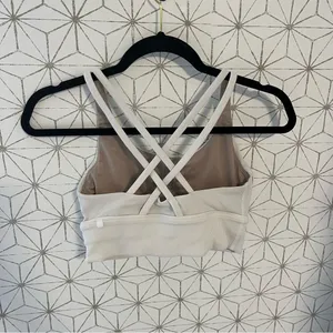 Lululemon Energy Bra White Longline Ribbed thumbnail 5