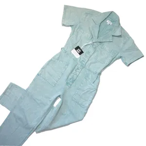 NWT Pistola Grover in Aqua Snow Acid Washed Relaxed Field Suit Jumpsuit XS thumbnail 4