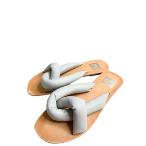 DV Dolce Vita Joanna Light‎ Blue Puffy Knot Flat Slide Sandals Womens 6.5 thumbnail 3