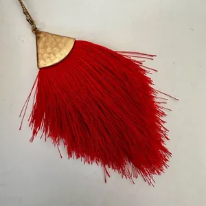 Red thread tassel necklace Red thumbnail 9