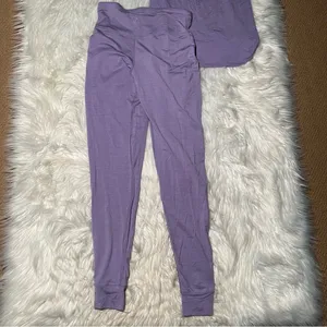 Dagsmejan Women's Size XS/S‎ Pajama Set Light Purple Nattwarm Merino Wool Sweden thumbnail 8
