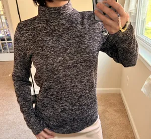 Thermo Turtleneck top. S Brown thumbnail 1