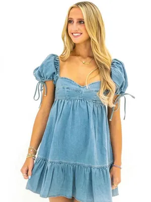 NWT I Just Have To Have It Denim Mini Dress thumbnail 2