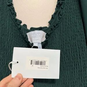 Hill House Home NWT Louisa Nap Dress in Botanical Garden Green Size Medium thumbnail 3
