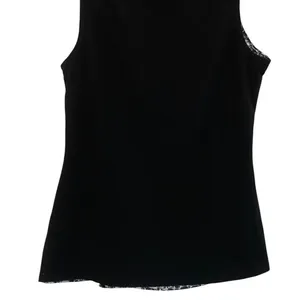 Ann Taylor Womens Sleeveless Top M Black White Crocodile Print Sheer Overlay‎ thumbnail 6