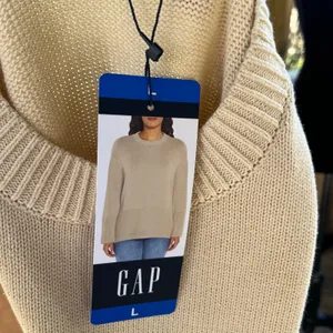 Gap Women's Long Sleeve Taupe Crew Neck Sweater Size L. NEW thumbnail 5
