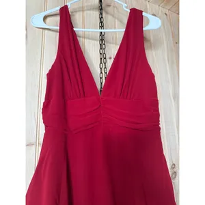 NWT Lulus Celebration Time Red Sleeveless Tiered Midi Dress Holiday Party Sz S thumbnail 5