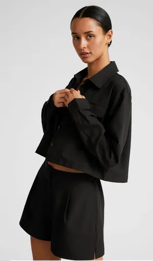 Beyond‎ yoga Midtown Cropped Jacket size xl NWT thumbnail 1