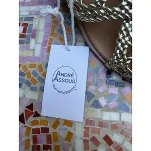 André Assous Bryana Woven‎ Wedge Sandals Gold Size 9.5 Women Featherweights thumbnail 3