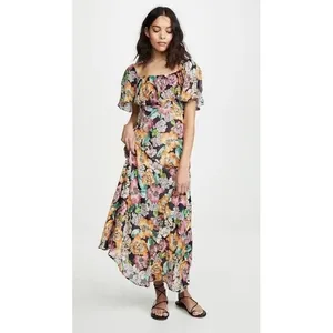 $325 Rachel Pally Women's Blue Sheer Long Eden Floral Maxi‎ Dress Size 3X NWT thumbnail 3