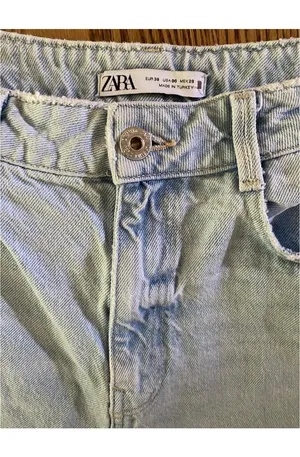 ZARA Ripped Light Wash Jeans Mom thumbnail 5