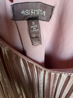 Anthropologie 4SI3NNA Metallic Pleated Lined Camisole Top Sz S‎ thumbnail 7