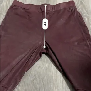 Free People Midnight Burgundy Faux Suede High Rise‎ Ankle Leggings Size S thumbnail 12