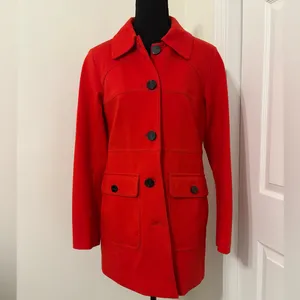 Vince Camuto Size XS red long peacoat jacket thumbnail 2