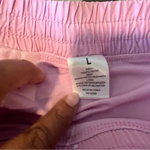 Juicy Couture Pink Lightweight Womens Drawstring Shorts Built In Briefs‎ Size L thumbnail 9