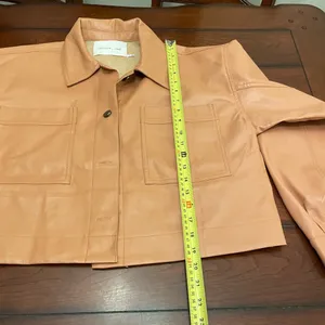 Mustard Seed Faux Leather Crop‎ Jacket thumbnail 5