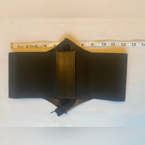 Vintage Style Lace Up Faux Leather Elastic Girdle Black Casual Wide Waistband‎ thumbnail 12