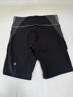 lululemon athletica Two-Tone Gray & Black High-Rise Bike Shorts thumbnail 3