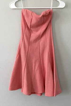 Body Central strapless summer dancing dress peach fit and flare‎ women size XS thumbnail 1