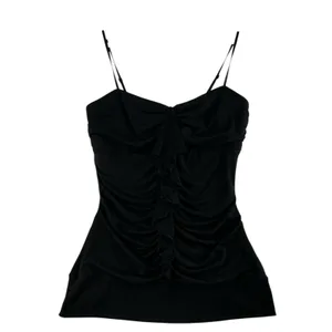 Vintage Y2K Takara L Large Babydoll Top Ruched Ruffle Tank Whimsygoth Goth Fairy thumbnail 3