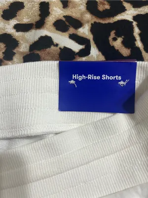JoyLab White High-Waist Shorts with Red Piping Trim thumbnail 4