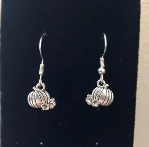 Silver Pumpkin Earrings thumbnail 1