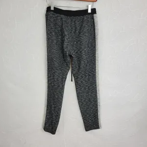 Lou & Gray Womens Pants Sz XS Black Stripe Elastic Waist Drawstring Sweat Jogger thumbnail 3