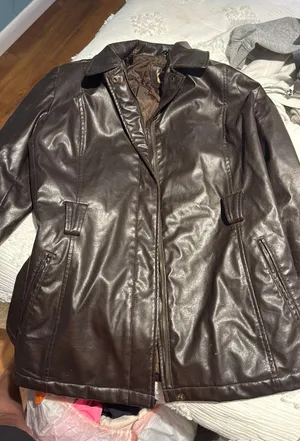 Giacca leather jacket Brown Size L thumbnail 1