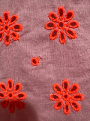 Boden Watermelon Punch Embroidered Flutter Sleeve Pom Trim Top thumbnail 7