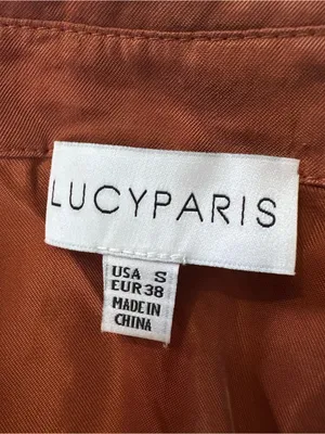 Lucy Paris Women’s S Burnt Orange Maggie Button-Down Shirt Oversized thumbnail 9