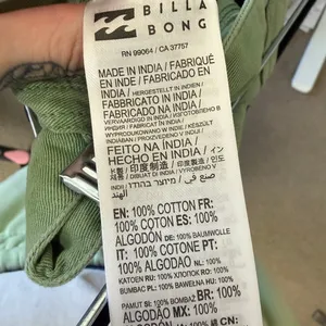 NEW Billabong Green Walk Along Relaxed Cargo Cotton Twill Comfy Pants Size 26 thumbnail 11