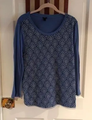 Jcrew shirt‎ blue lace size 12 New thumbnail 1