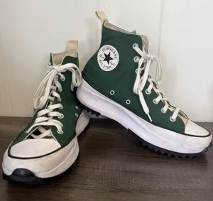 Converse Run Star Hike Hi‎ Top Platform Sneakers M9 W10.5 Court Green thumbnail 1