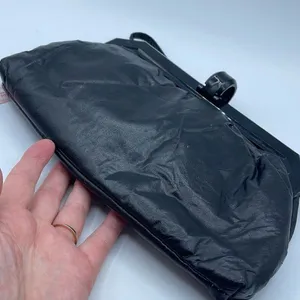 Vintage Holiday Fair 1981 faux leather shoulder bag or clutch. Hong Kong. thumbnail 9