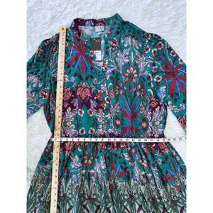Ulla‎ Popken Von Landen Size 16/18 Midi Dress Curvy Patch Print Long Sleeve Plus thumbnail 4