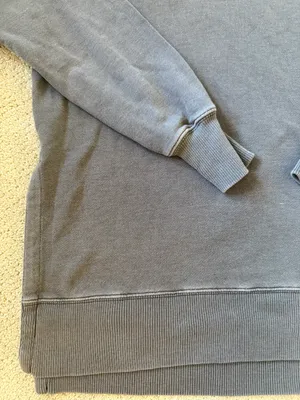 Aerie Oversized Gray Crew Neck Sweatshirt thumbnail 2
