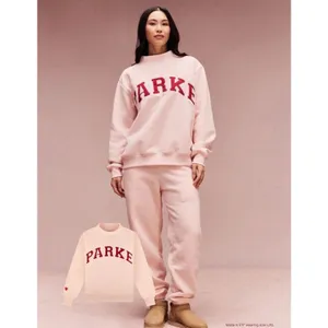 PARKE Womens Valentine's Varsity Mockneck Peony & Crimson size Small/Medium New thumbnail 2