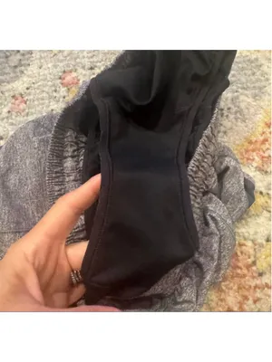 Women's Lululemon Gray Black Athletic Shorts Size 6 tall thumbnail 5