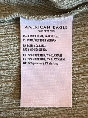 American Eagle Sage Green Ribbed One Shoulder Crop Tank Size Medium thumbnail 5