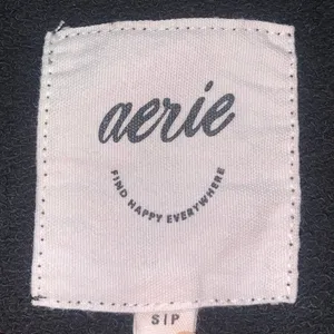 Aerie Black V Neck Sweatshirt Pullover Oversized‎ Slouchy Terry Knit Small thumbnail 2