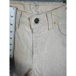 Vintage Levis 550‎ Jeans Womens 7 Med Relaxed Fit Tapered Leg Cream Made In USA thumbnail 9