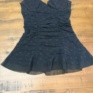 Victoria's Secret "Sexy Little Things" Black Lingerie lace ruffle hem size M thumbnail 3