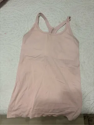 lululemon athletica Light Pink Ribbed Racerback Tank Top thumbnail 1