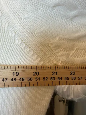 New York & Company Cream V-Neck Cable-Sleeve Sweater Dress thumbnail 7