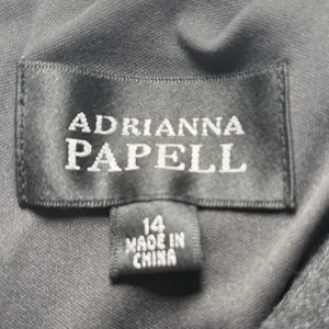 Adrianna Papell NWT V-Neck Lined Dress‎ Knee Length Textured Dark Gray Size 14 thumbnail 5