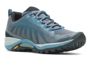 Merrell Siren Edge 3 Waterproof Hiking Shoes Blue Grey Womens 7.5 thumbnail 1
