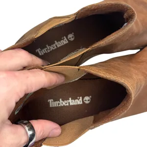 Timberland Leather Chelsea Boots Women's 11 Brown Block‎ Heel ReBOTL Defender thumbnail 6