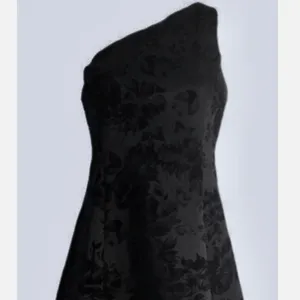 NWT PROSECCO Floral Velvet One Shoulder Black A Line Dress SZ-8 thumbnail 4