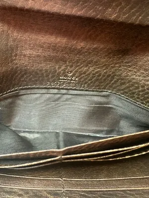 GUCCI Horsebit Diamante Brown Leather and Beige Canvas Bifold Wallet WOC thumbnail 13